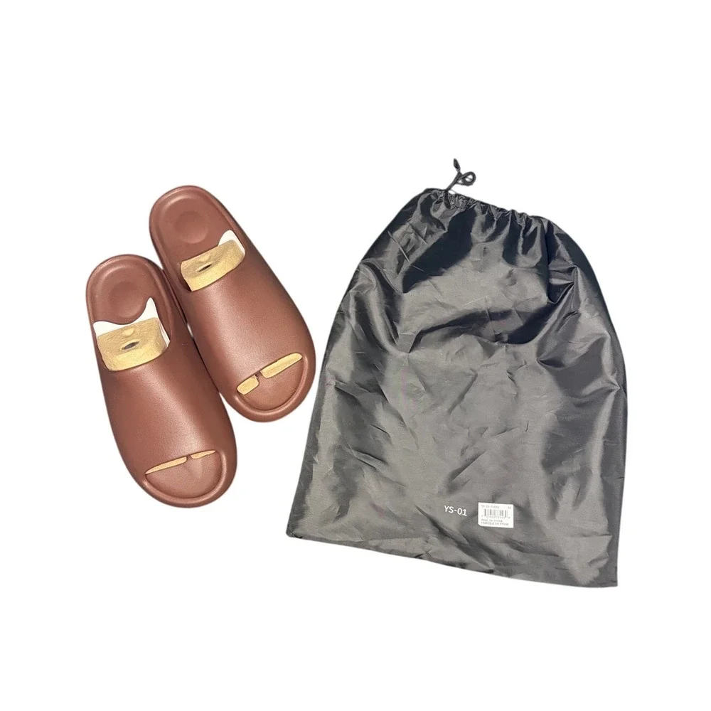 Yeezy YS-01 Slides Fudge Brown NWT Mens Sz 5 Women’s Sz 6.5 YZY Slip On Sandals
